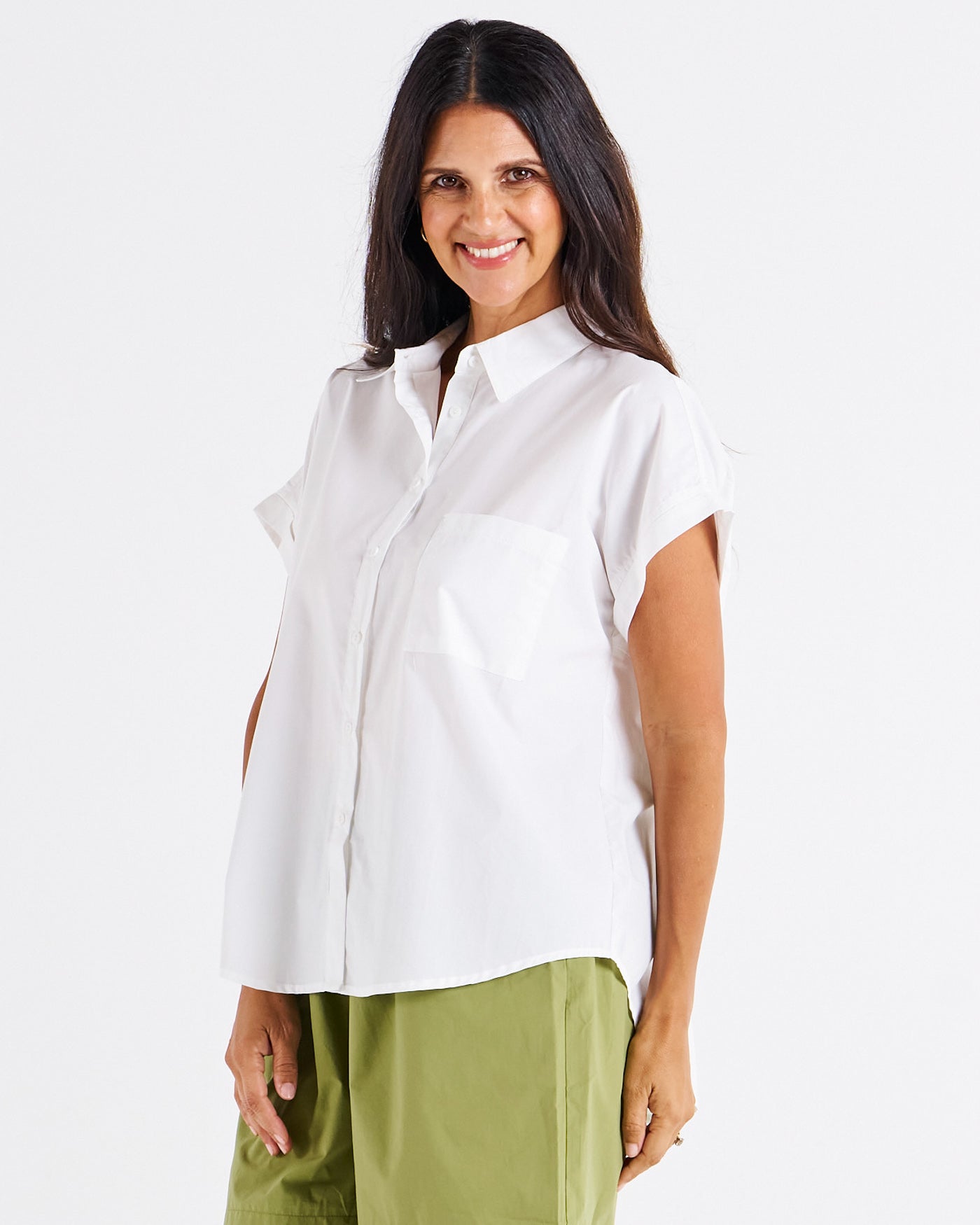 Mara Short Sleeve Shirt - White