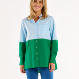 Splice Shirt - Green/Blue Splice