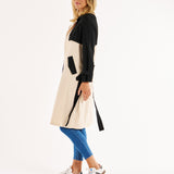 Splice Trench Coat - Black/Ivory