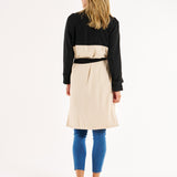 Splice Trench Coat - Black/Ivory