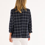 Check Jersey Blazer - Navy Check