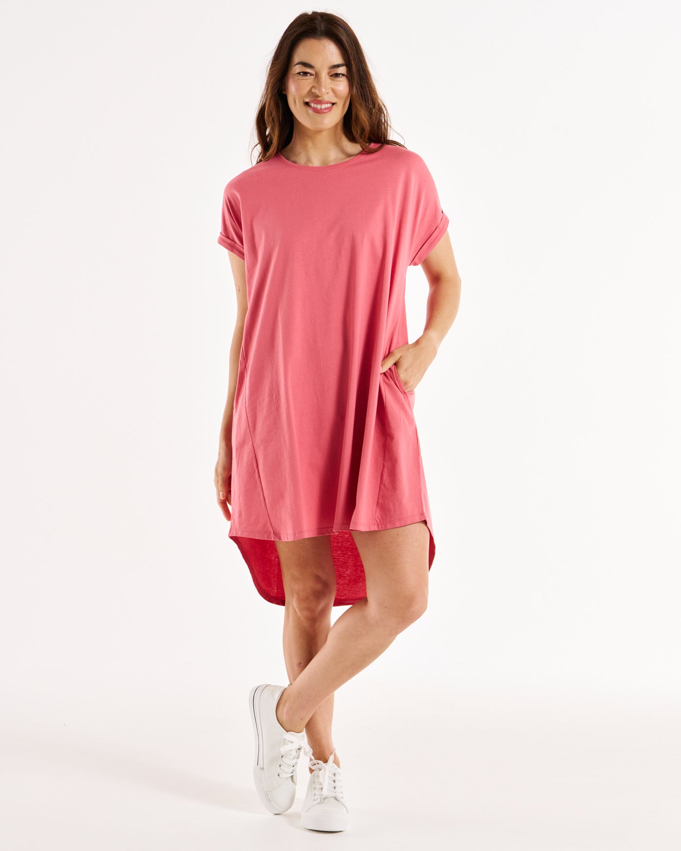 Maxine T-Shirt Dress - Dusty Rose