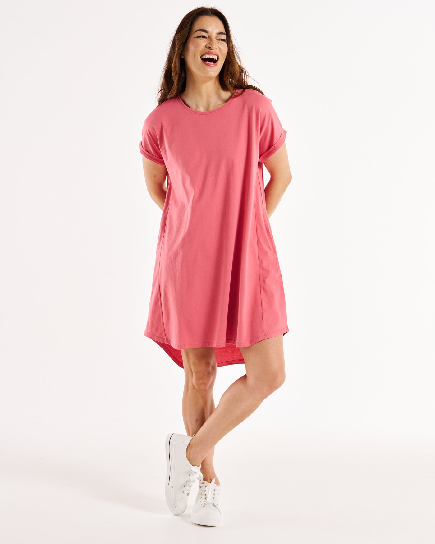 Maxine T-Shirt Dress - Dusty Rose