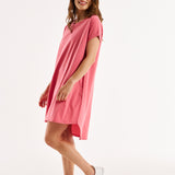 Maxine T-Shirt Dress - Dusty Rose