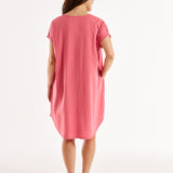 Maxine T-Shirt Dress - Dusty Rose