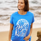 Hailey Short Sleeve Tee - St. Barts Palms Print