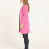 Margot Relaxed Fit Stretchy Cardigan - Winter Pink