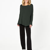 Clemont Asymmetrical Bamboo Top - Dusty Moss