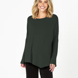 Clemont Asymmetrical Bamboo Top - Dusty Moss