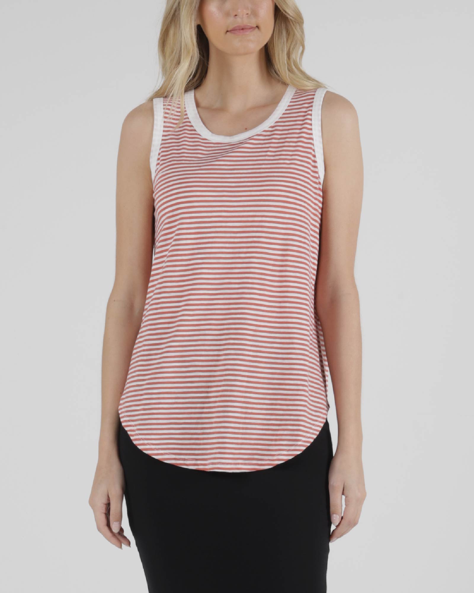 Keira Tank - Tangello Stripe