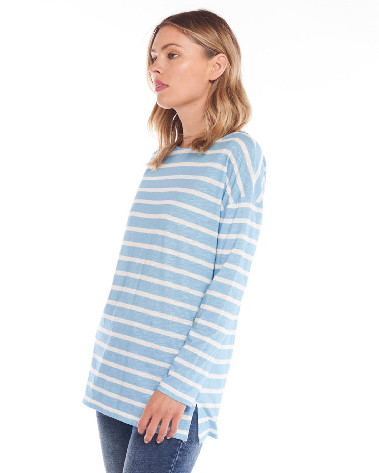 Monique Top - Ice Blue Stripe