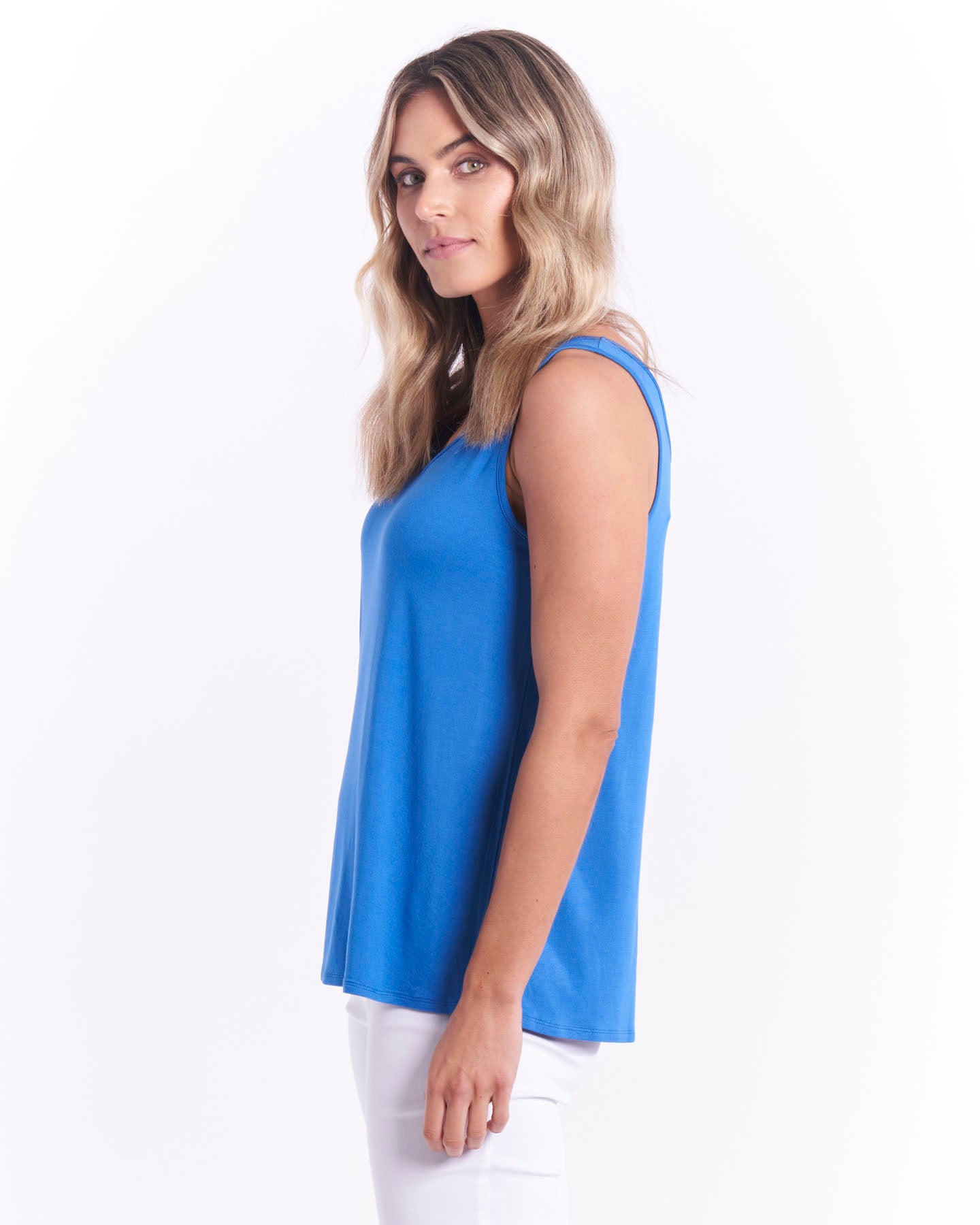 Sirena Reversible Flowy Basic Tank - Sapphire Blue