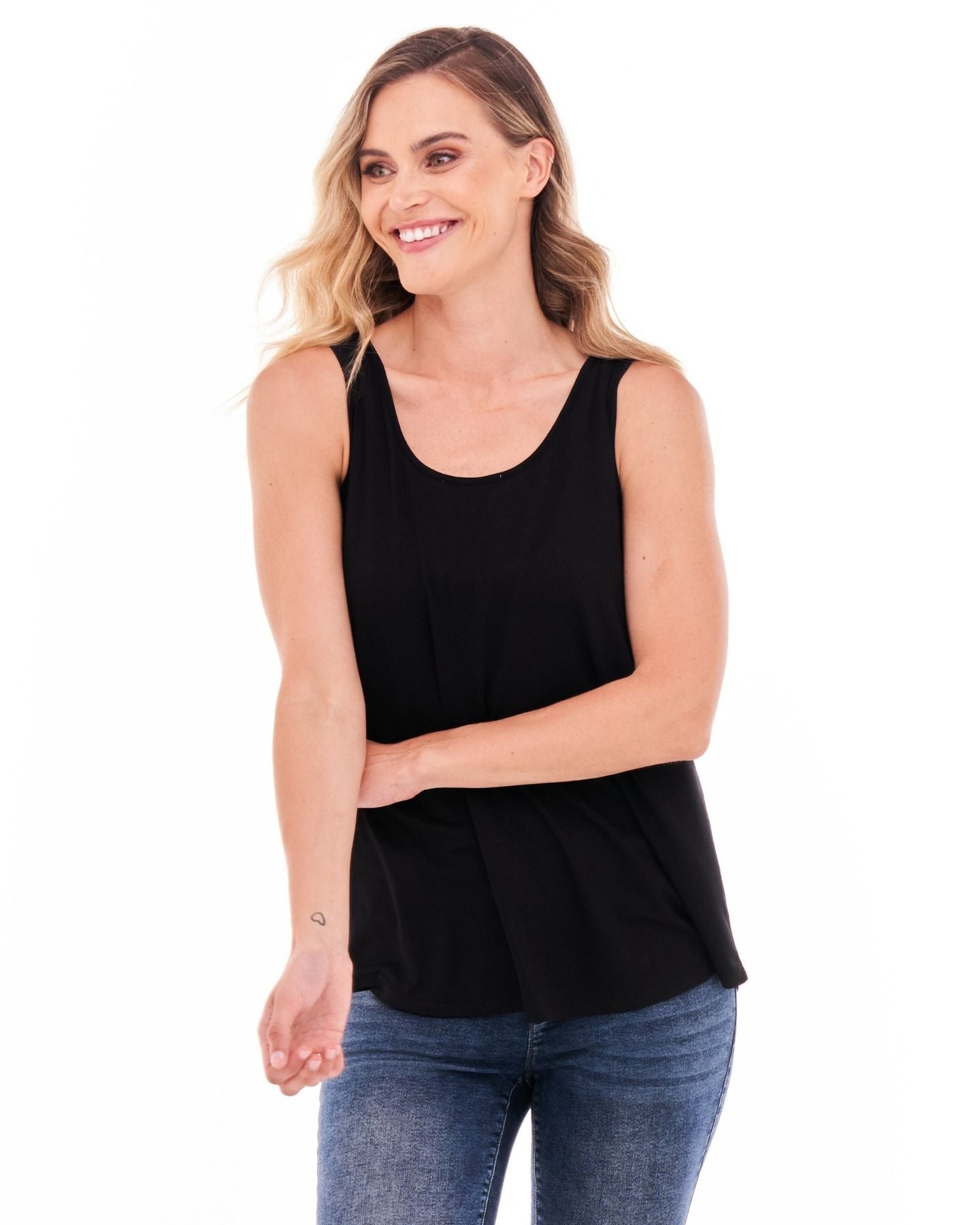 Sirena Reversible Flowy Basic Tank - Black