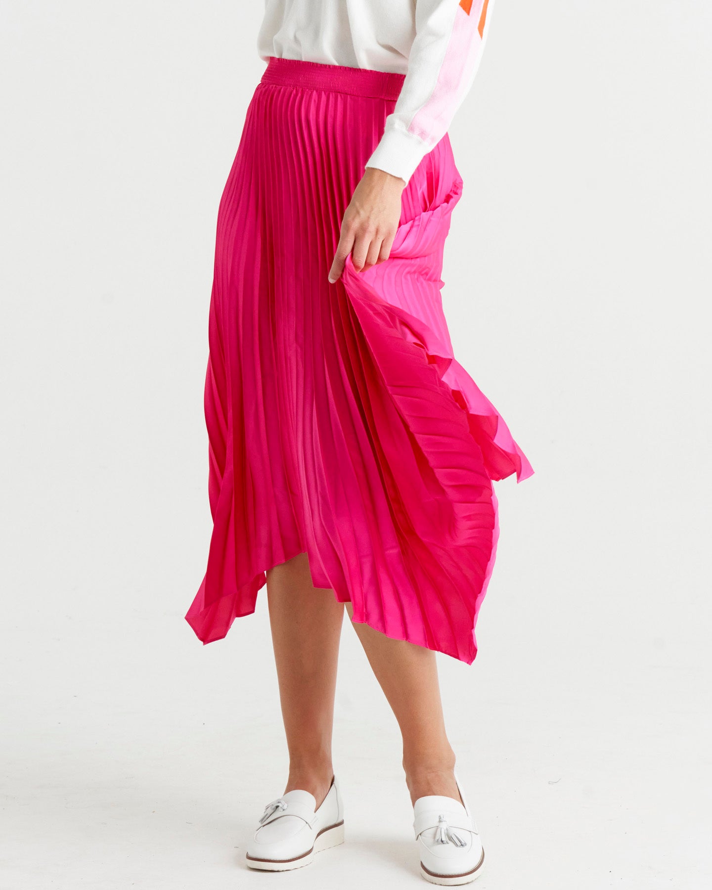 Pink pleated 2024 skirt au