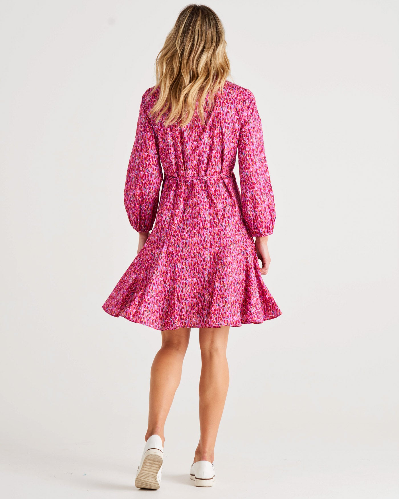 Pink cotton shirt dress best sale